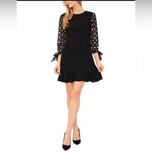 Cece Women's Long Sleeve Mixed-Media Tie-Sleeve Dress - Size S - Worn once!